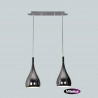 CORRADO-2D chandelier overhang underwire metal BLACK E27