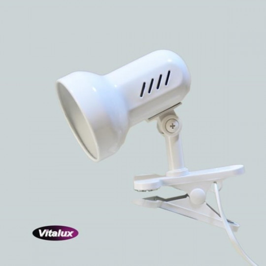 Lampka biurkowa klips CSL-408 biała E27 Vitalux