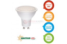 LED bulb GU10 SMD 8W 230V b.cold Spectrum