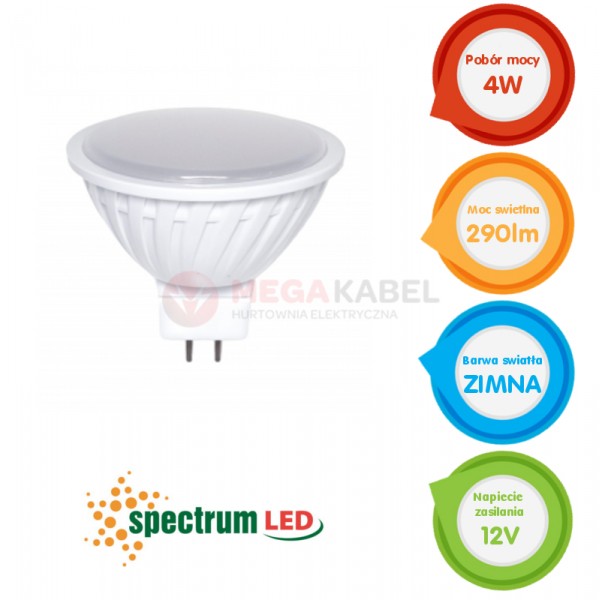 LED bulb MR16 4W 12V SMD2835 b.cold Spectrum