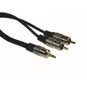 Kabel wtyk min jack 3,5mm / wtyk 2xRCA 1,5m 005130 BOWI