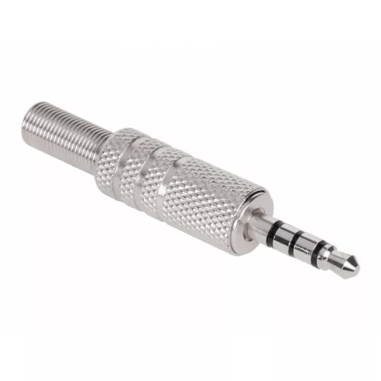 Wtyk Jack 3,5mm metal 4-polowy 034089 C.E.