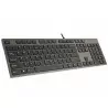 Klawiatura slim USB KV-300H Hub-USB A4-Tech