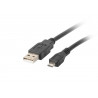 Kabel USB/micro USB 1,8m CA-USBM-10CC-0018-BK czar Lanberg