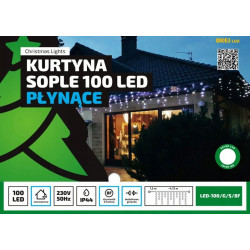 Kurtyna sople LED-100/G/S/8F zimna 4,75m 8 FUNKCJI zewnętrzne OKEJ LUX