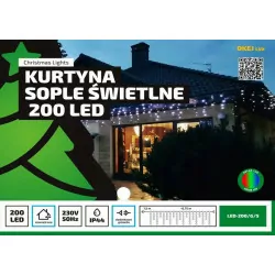 Kurtyna sople LED200/G/S multikolor zew. 8,75m