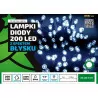 Lampki choinkowe LED 200 7,2W zimne zewnętrzne 20m FLASH OKEJ LUX