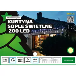Kurtyna sople LED-200/G/S ciepła zewnętrzne 8,75m OKEJ LUX