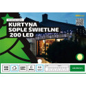 Curtain icicle LED-200/G/S warm outdoor 8,75m OKEJ LUX