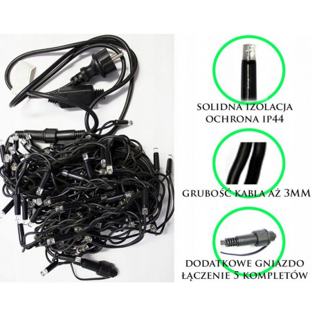 Kurtyna sople LED100/G/S czerwona zewnętrzna 4,25m OKEJ LUX