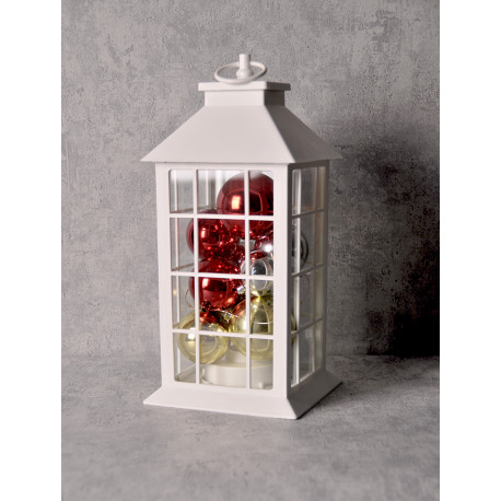 LED decorative lantern white with bubbles 312822 3xAA POLUX
