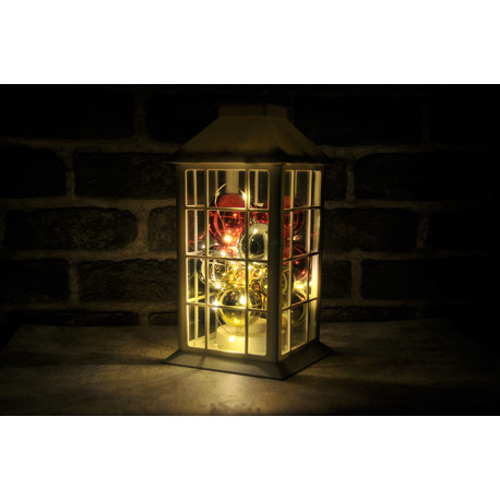 LED decorative lantern white with bubbles 312822 3xAA POLUX