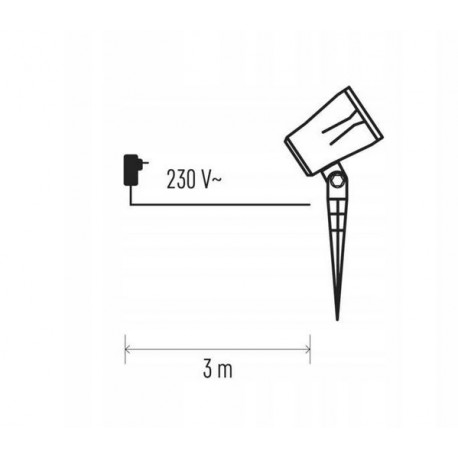 Projektor świąteczny LED XMAS 4W 2x2m IP44 biały ZY1936 EMOS