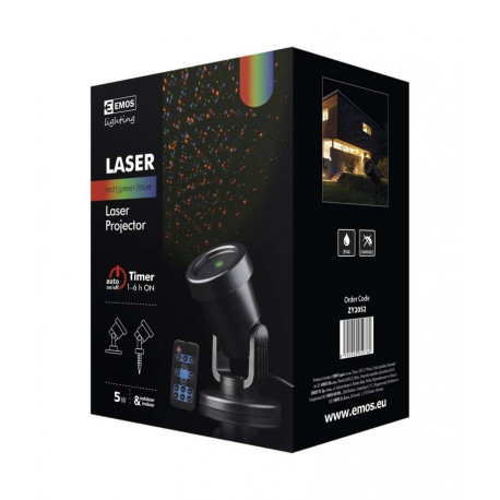 Laser Projector 5W XMAS red green blue ZY2052 EMOS