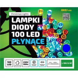 Christmas tree lights L-100/G/8F blue indoor 8 functions OKEJ LUX