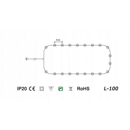 Lampki choinkowe łańcuch LED L-100/N niebieskie