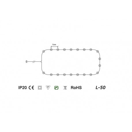 Christmas tree lights LED chain L-50/M multicolor