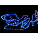 Renifer + sanie LED niebieski + FLASH CW romiar L