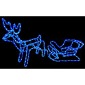 Reindeer + LED sled blue + FLASH CW size L