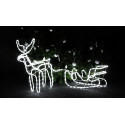 Reindeer + LED sled cold color + FLASH CW size L