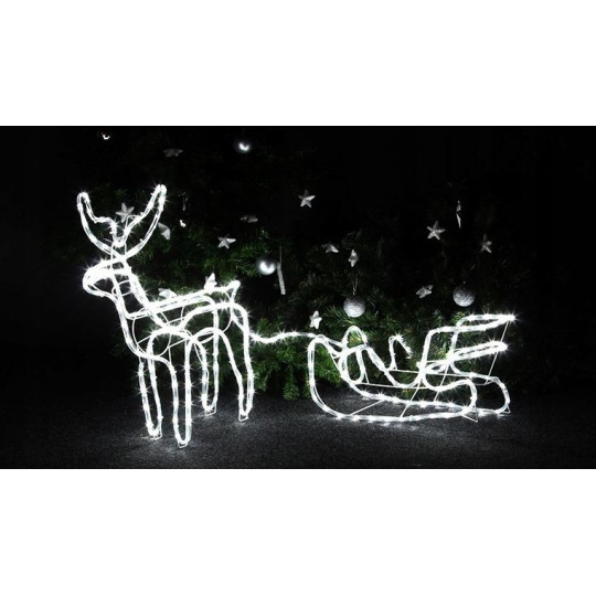 Reindeer + LED sled CW+FlashCW RS-L-5CWF