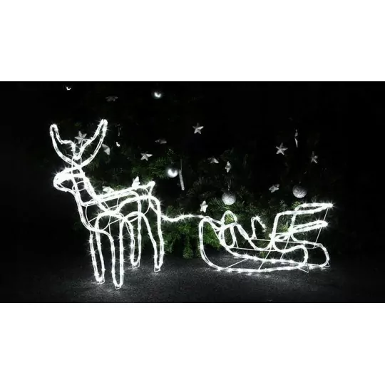 Reindeer + LED sled CW+FlashCW RS-M-3CWF