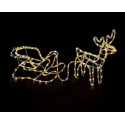 Reindeer + LED sled warm color + FLASH CW size M