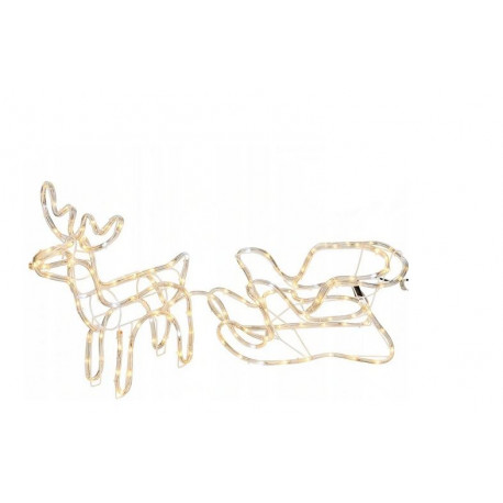 Renifer + sanie LED barwa ciepła + FLASH CW rozmiar M