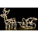 Reindeer + LED sled warm color + FLASH CW size M