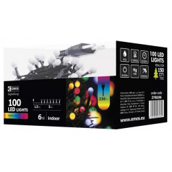XMAS Christmas tree ball lights multicolor 100LED 5m ZYK0206 IP20 EMOS.