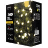 XMAS Christmas tree ball lights warm cherry timer 200 LED 20m ZY1601T IP44 EMOS.