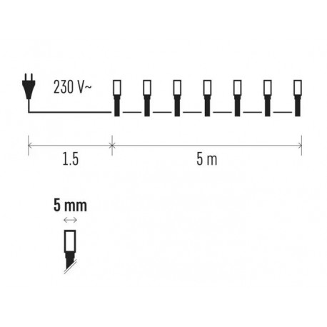 XMAS Christmas tree lights warm 100LED 5m ZYK0105 IP20 EMOS.