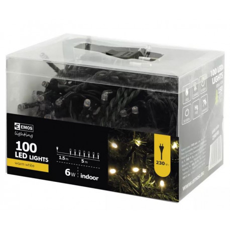 XMAS Christmas tree lights warm 100LED 5m ZYK0105 IP20 EMOS.