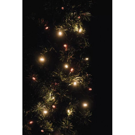 Lampki choinkowe świetliki XMAS vintage czerwony timer ZY1908T IP44 EMOS