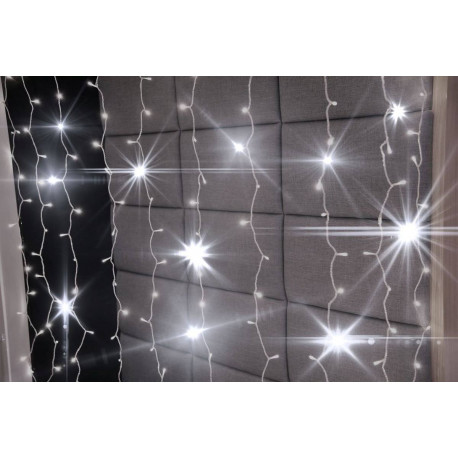Lampki choinkowe kurtyna 200LED flash 4x1m zimne wewnętrzne Bulinex