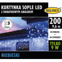 Curtain icicle LED200 blue 9,6m 13-576 outdoor + socket Bulinex