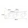 Lampa kinkiet EMBO K-8001-3 CHR chrom E14 3x40W Kaja