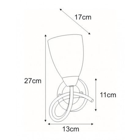 Wall lamp K-JSL-6206/1W AB E14 60W Kaja