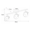 SALVA plafond lamp K-8002/3 white 3xGU10 LED 3W Kaja