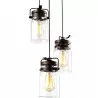 Lampa RAVEN K-8004A-3 wisząca brązowa E27 Kaja
