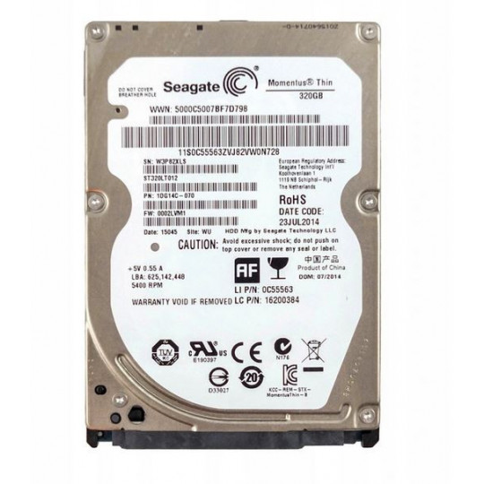 Dysk HDD SEAGATE 320GB 2,5'' SATA II ST320LT012