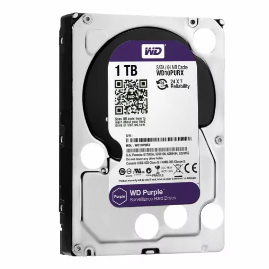 3.5" SATA III 1TB 6Gb/s 64MB WD10PURX HDD