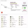 Lampa kinkiet nad lustro SALSA LED 12W chrom 4000K 03843
