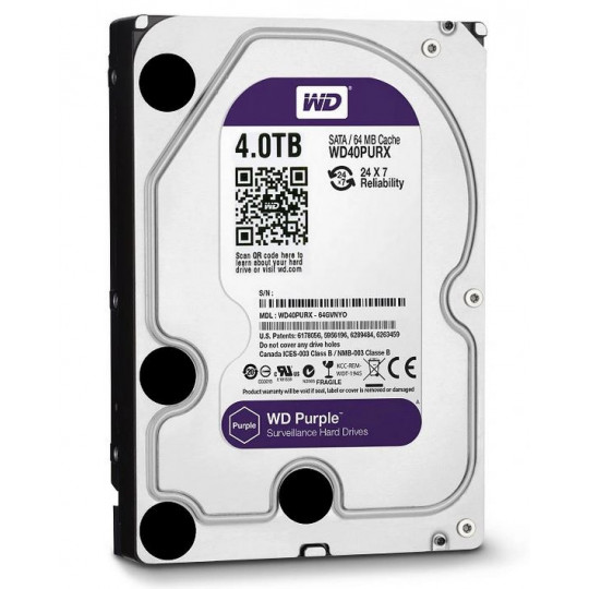 HDD 3.5" SATA III 4TB 6Gb/s 64MB WD40PURZ