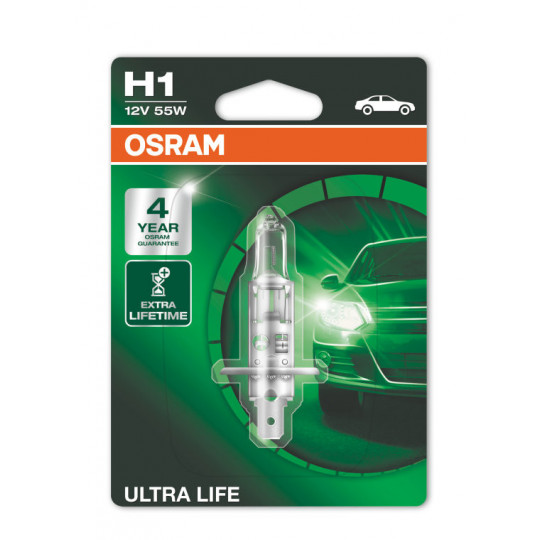 H1 12V 55W Ultra Life OSRAM bulb.