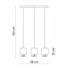 ASTRA pendant lamp MDM1953-3 W white 3xE14 Italux