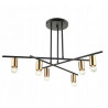 NORMANI MDM3658/6 black brown 6xE27 Italux ceiling lamp.