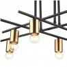 NORMANI MDM3658/6 black brown 6xE27 Italux ceiling lamp.