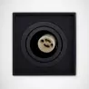 Lampa sufitowa plafon natynkowy nowoczesny HARY D czarna 03716 GU10 STRUHM