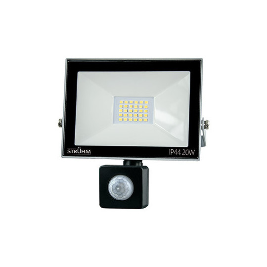 LED floodlight KROMA 20W + motion detector 4500K grey 03605 STRUHM